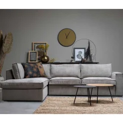 Best Wohnen Ecksofa Hope aus Cord-Webstoff und Massivholz