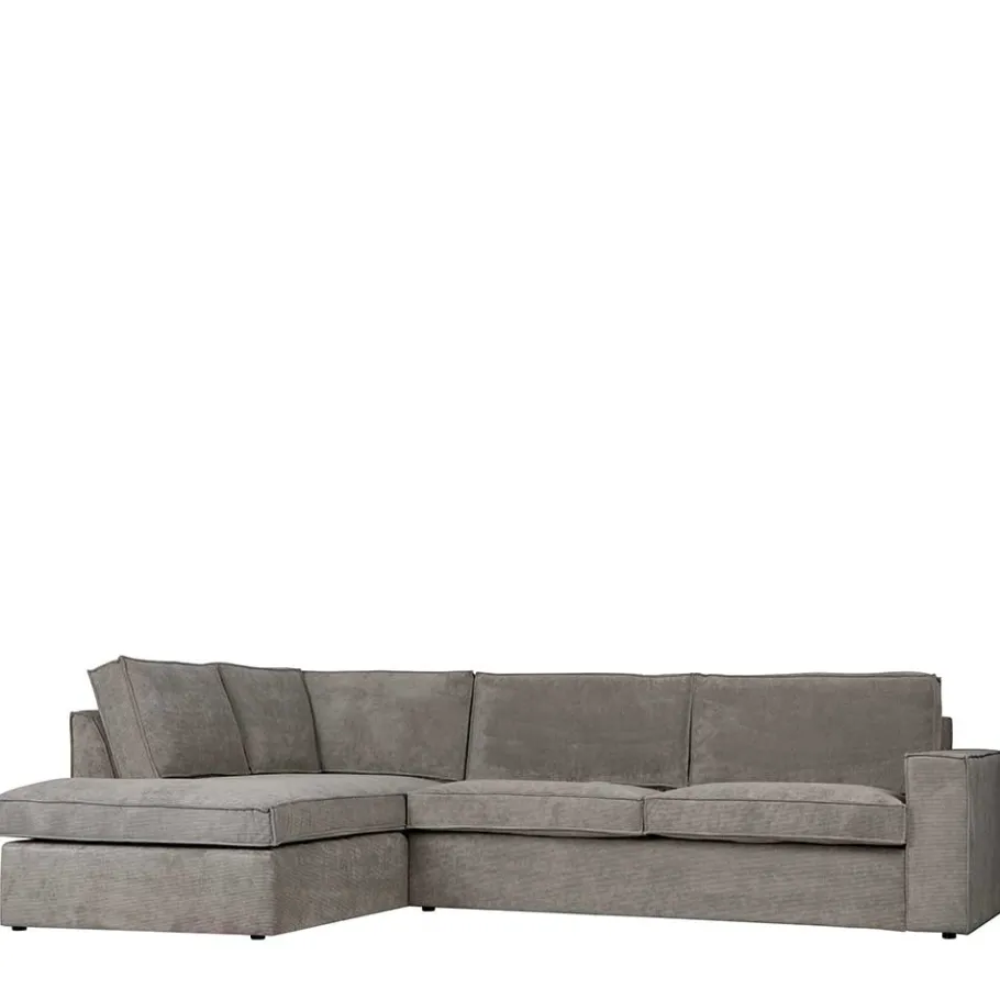 Best Wohnen Ecksofa Hope aus Cord-Webstoff und Massivholz