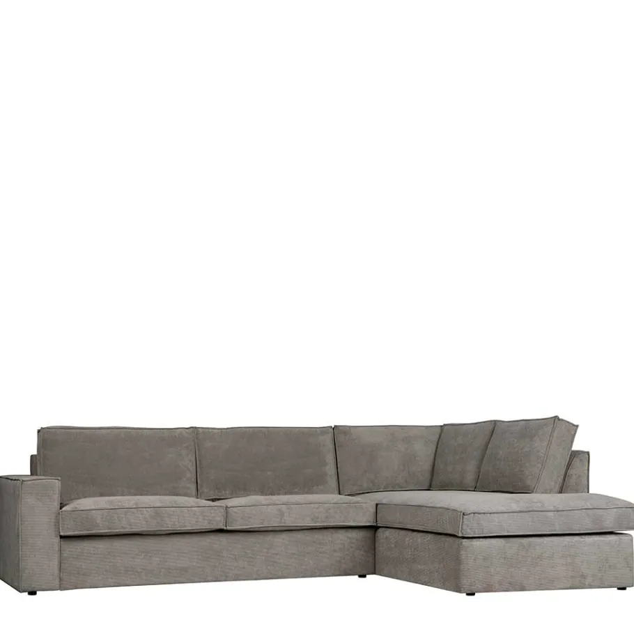 Best Wohnen Ecksofa Hope aus Cord-Webstoff und Massivholz