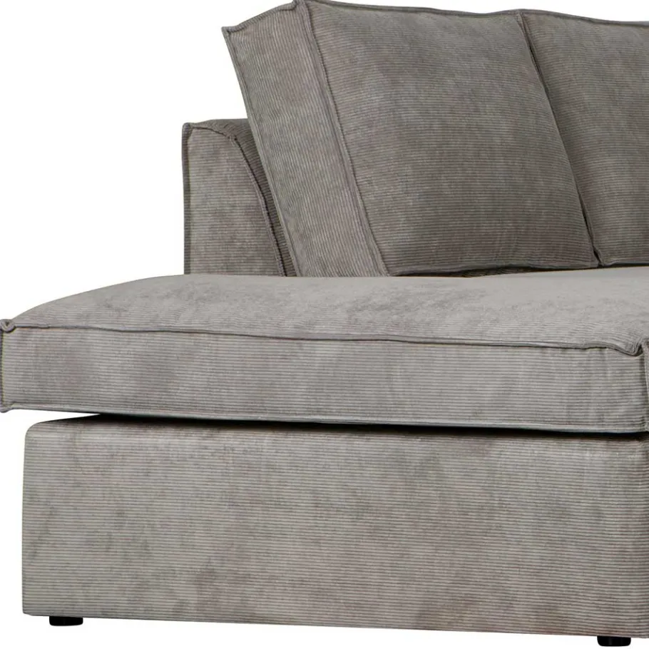 Best Wohnen Ecksofa Hope aus Cord-Webstoff und Massivholz