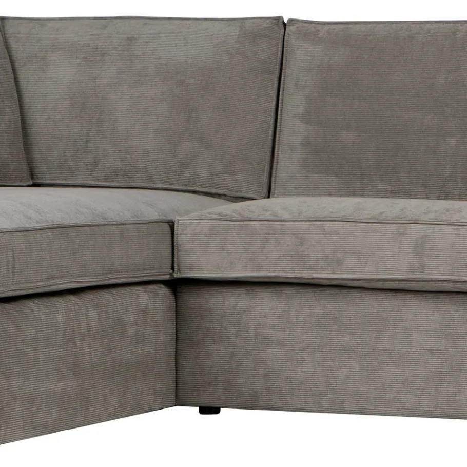 Best Wohnen Ecksofa Hope aus Cord-Webstoff und Massivholz