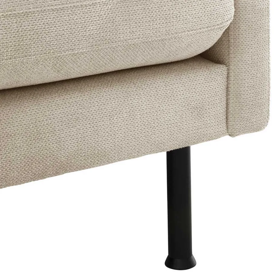 Wohnen Ecksofa in Beige mit Schwarz - Roco