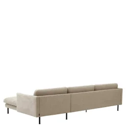 Wohnen Ecksofa in Beige mit Schwarz - Roco