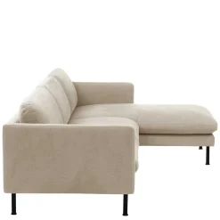 Wohnen Ecksofa in Beige mit Schwarz - Roco