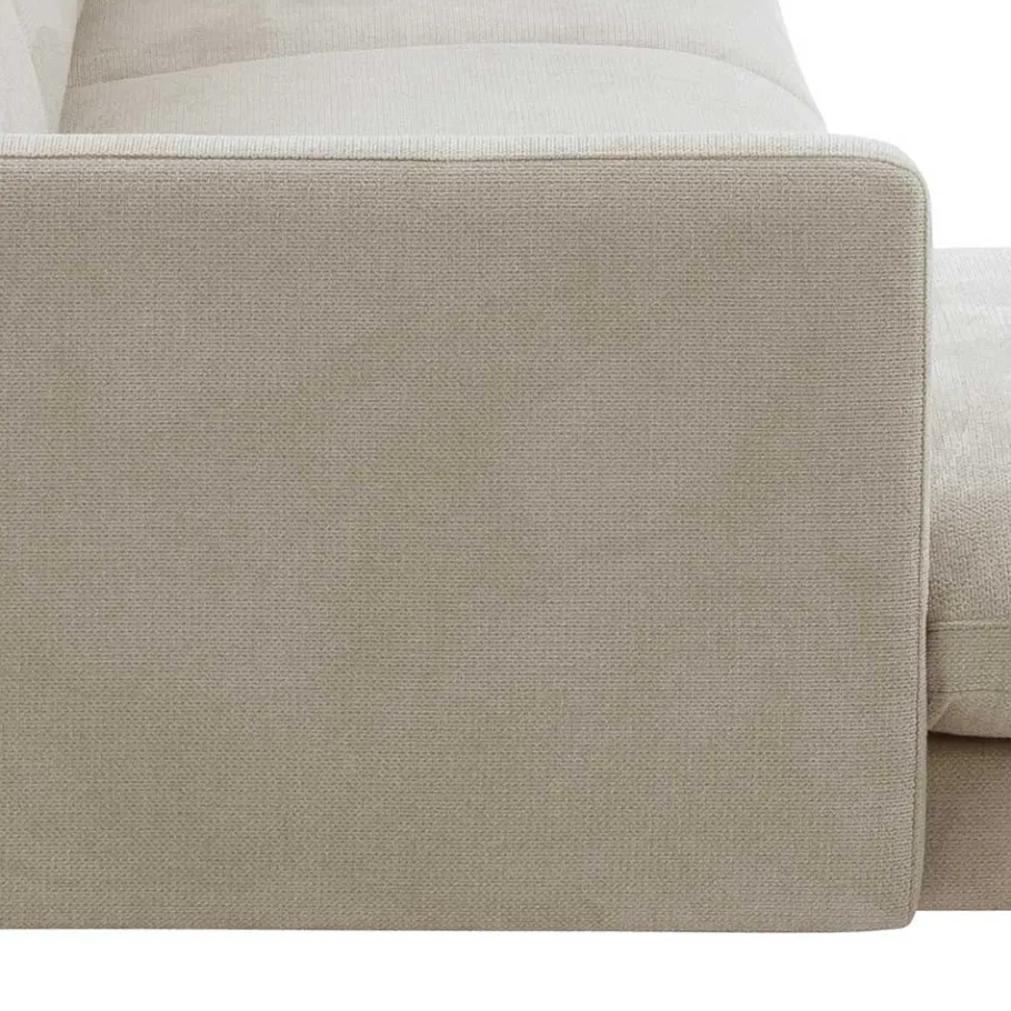 Wohnen Ecksofa in Beige mit Schwarz - Roco