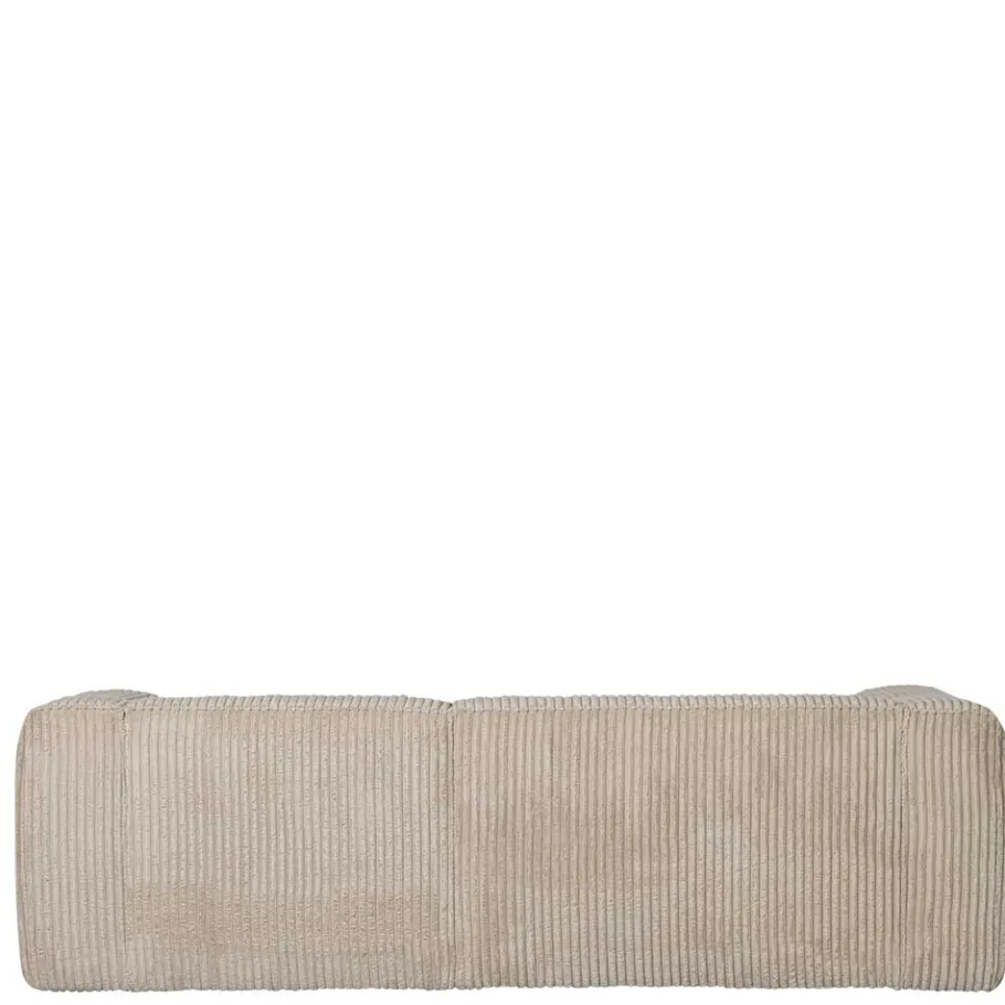 Discount Wohnen Ecksofa in Beige Ribcord - Fanandro