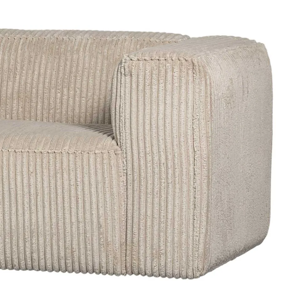 Discount Wohnen Ecksofa in Beige Ribcord - Fanandro
