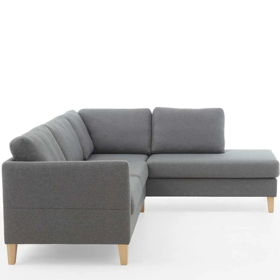 Best Wohnen Ecksofa in Grau Stoff - Dreisitzer - Donnsai