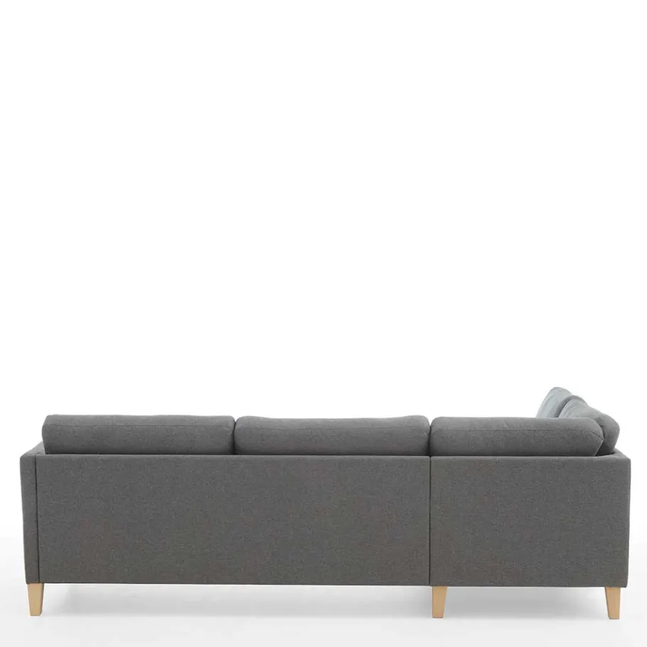 Best Wohnen Ecksofa in Grau Stoff - Dreisitzer - Donnsai