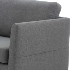 Best Wohnen Ecksofa in Grau Stoff - Dreisitzer - Donnsai
