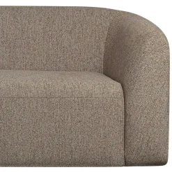 Wohnen Ecksofa in Hellbraun Chenille Bezug - Acira