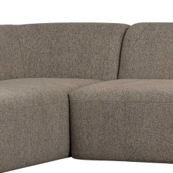 Wohnen Ecksofa in Hellbraun Chenille Bezug - Acira