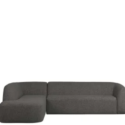 Discount Wohnen Ecksofa in Schwarzgrau Chenille - Barat