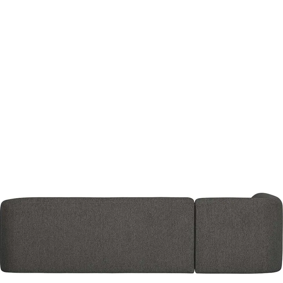 Discount Wohnen Ecksofa in Schwarzgrau Chenille - Barat