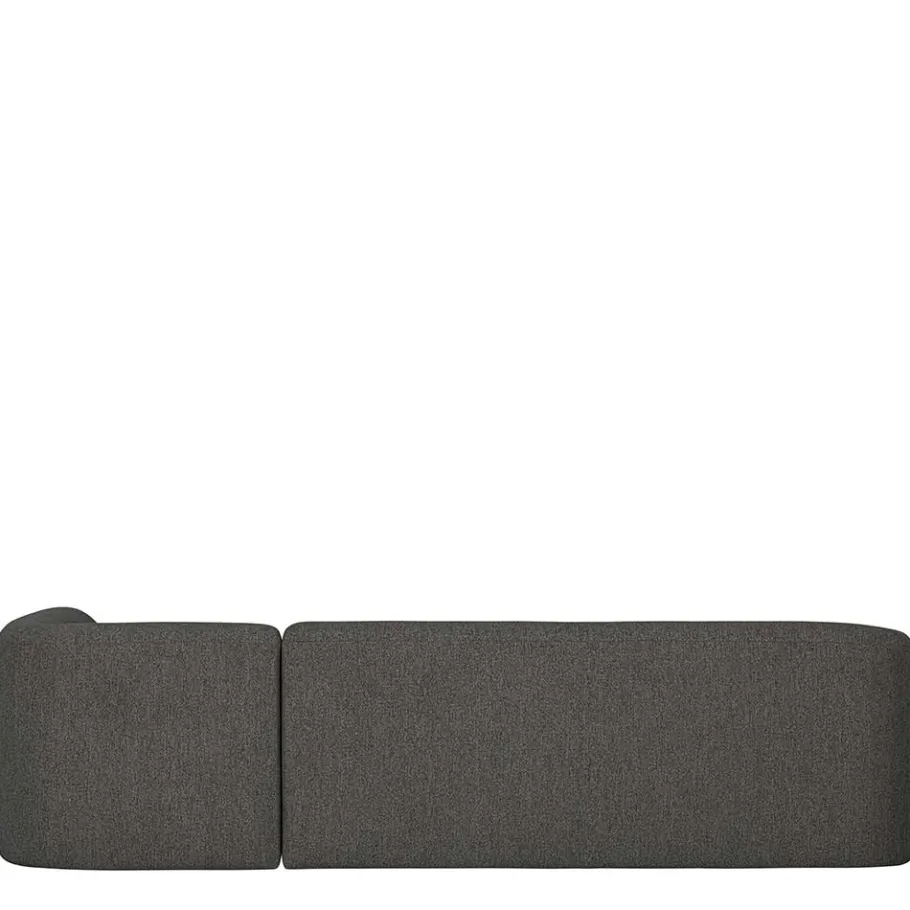 Discount Wohnen Ecksofa in Schwarzgrau Chenille - Barat