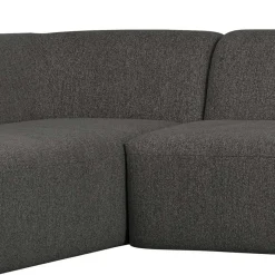 Discount Wohnen Ecksofa in Schwarzgrau Chenille - Barat