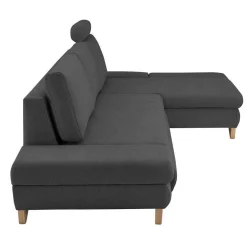 Sale Wohnen Ecksofa mit Bettfunktion in Anthrazit - Baonga