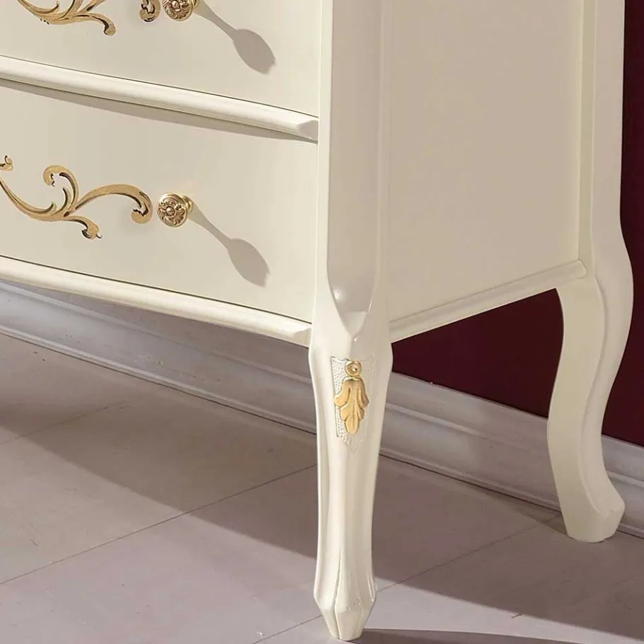 Discount Wohnen Edle Barock-Kommode miz 87 cm Breite - Iviada