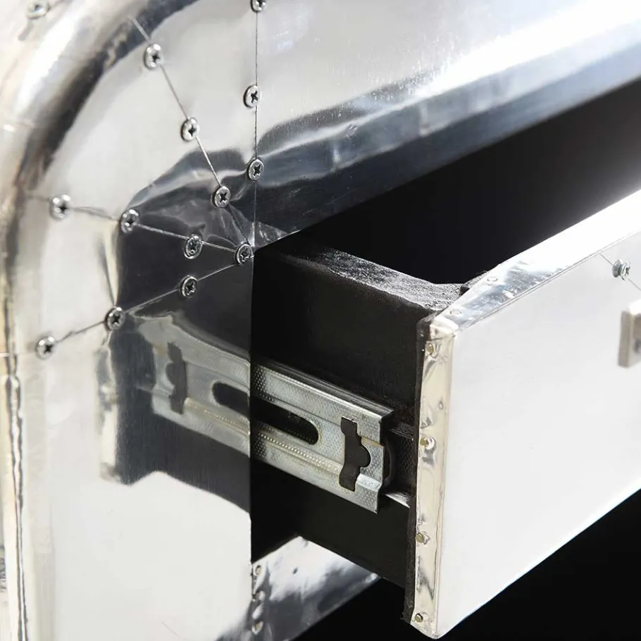 New Wohnen Edle Design Flurmöbel in Silber - Pilot (sechsteilig)