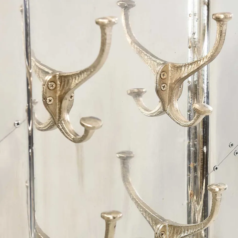 New Wohnen Edle Design Flurmöbel in Silber - Pilot (sechsteilig)
