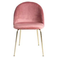 Clearance Wohnen Edler Samt Stuhl in Rosa & Messing - Nashville (2er Set)