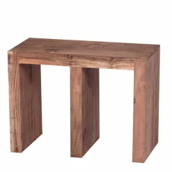 Sale Wohnen E-Form Beistelltisch Vislan aus Holz massiv Akazie