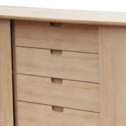 Best Wohnen Eiche Bianco Sideboard mit Schiebetüren - Saimoon