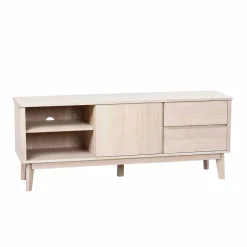 Clearance Wohnen Eiche Massivholz TV Schrank in White Wash - Navassa