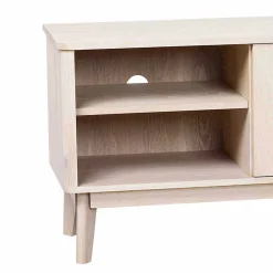 Clearance Wohnen Eiche Massivholz TV Schrank in White Wash - Navassa