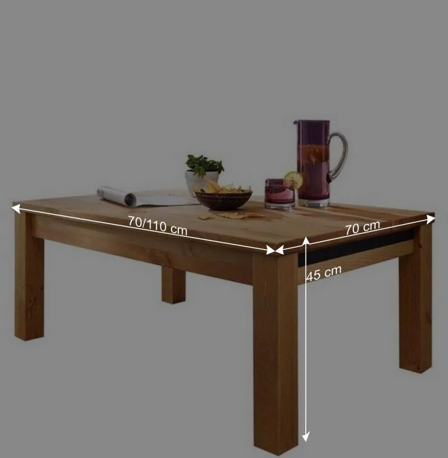 Discount Wohnen Eichenfarbener Wohnzimmer Sofatisch aus Kiefer - Filedria