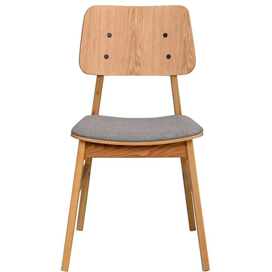 New Wohnen Eichenholz Stuhl mit Polster - Onan (2er Set)