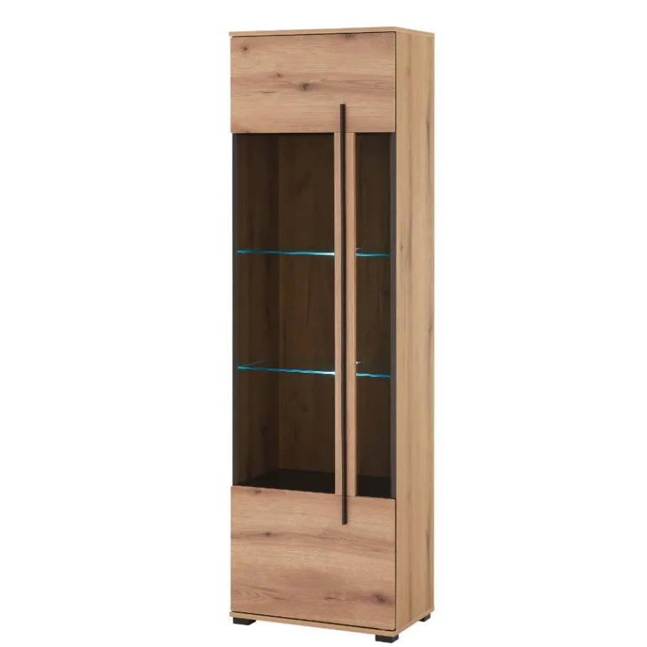 Outlet Wohnen Eicheoptik Wohnzimmermöbel Set - Brocus (vierteilig)
