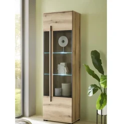 Outlet Wohnen Eicheoptik Wohnzimmermöbel Set - Brocus (vierteilig)