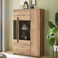 Outlet Wohnen Eicheoptik Wohnzimmermöbel Set - Brocus (vierteilig)
