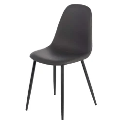 Discount Wohnen Einfarbige Esszimmerstühle in Dunkelgrau - Hiscura (4er Set)
