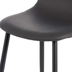 Discount Wohnen Einfarbige Esszimmerstühle in Dunkelgrau - Hiscura (4er Set)