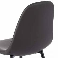 Discount Wohnen Einfarbige Esszimmerstühle in Dunkelgrau - Hiscura (4er Set)