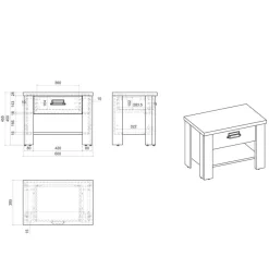 Hot Wohnen Einzelbett in 90x200 oder 140x200 - Naiavio