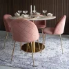 New Wohnen Elegante Esstischgruppe in Rund - Nathan (fünfteilig)