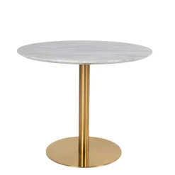 New Wohnen Elegante Esstischgruppe in Rund - Nathan (fünfteilig)