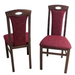 Clearance Wohnen Elegante Esszimmer Stühle in Rot Nelly & Nussbaum (2er Set)