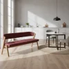 Hot Wohnen Elegante Esszimmer-Bank in Rot & Wildeiche - Ovenciana