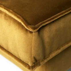 Discount Wohnen Elegante Samt Sofaliege in Honig Gelb - Saguan