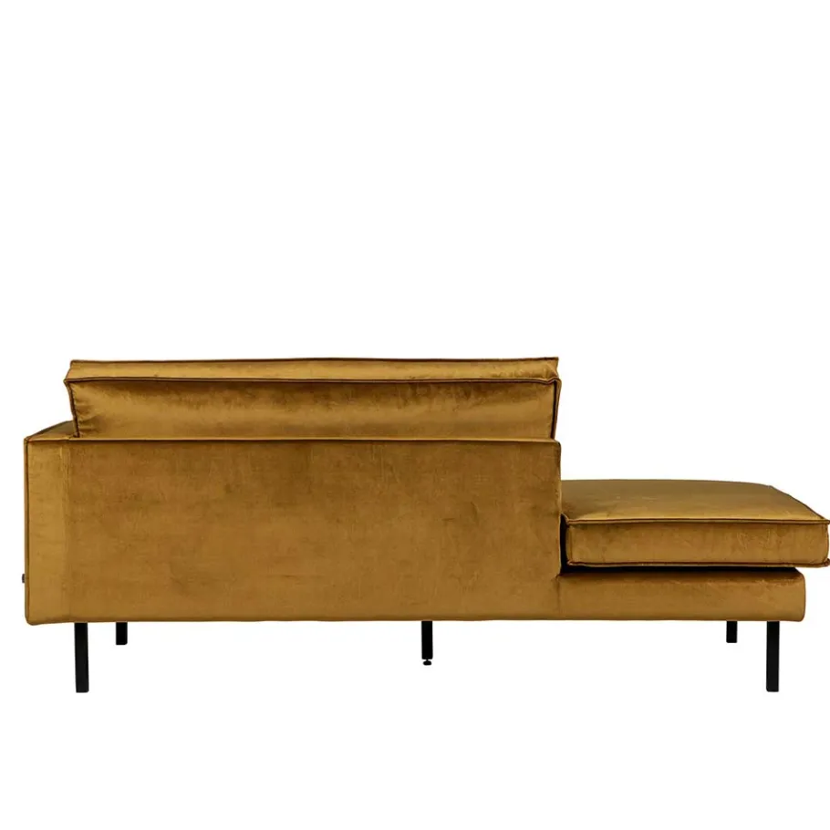 Discount Wohnen Elegante Samt Sofaliege in Honig Gelb - Saguan
