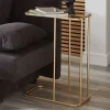 Online Wohnen Eleganter Anstelltisch mit klarer Glasplatte - Finnca