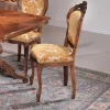 Online Wohnen Eleganter Barock Polsterstuhl Magari in Gold Beige