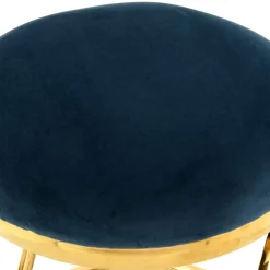 Sale Wohnen Eleganter Designhocker in Blau & Gold - Imenza