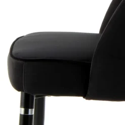 Clearance Wohnen Eleganter Designstuhl in Schwarz Samt - Siiri (2er Set)
