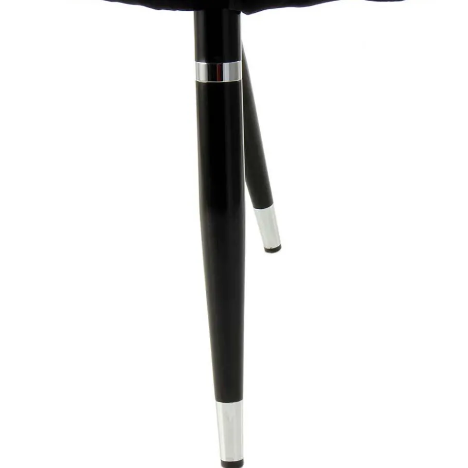 Clearance Wohnen Eleganter Designstuhl in Schwarz Samt - Siiri (2er Set)