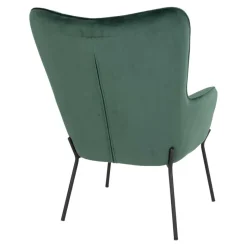 New Wohnen Eleganter Einzelsessel in Dunkelgrün Samt - Volcanu